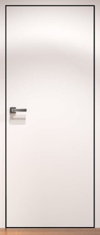 SV-Design Межкомнатная дверь Invisible ALU Black с 4 сторон под покраску, арт. 19912